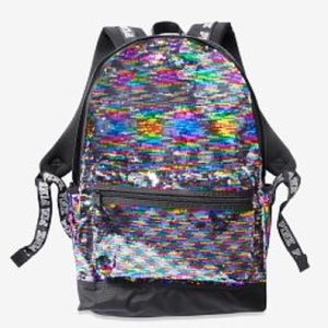 PINK VS Sequins Bling Campus Backpack